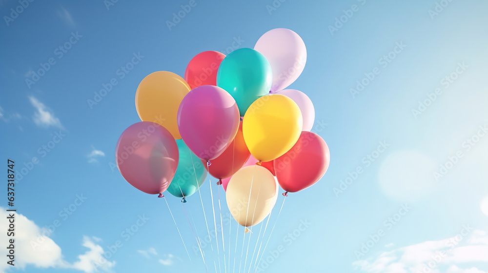 Balloons in the Sky.Generative Ai