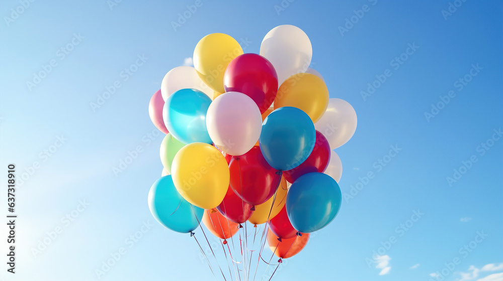 Balloons in the Sky.Generative Ai Balloons in the Sky.Generative Ai