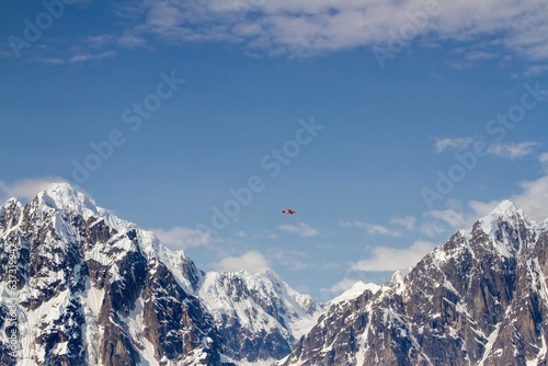 Flightseeing plane over Denali photo