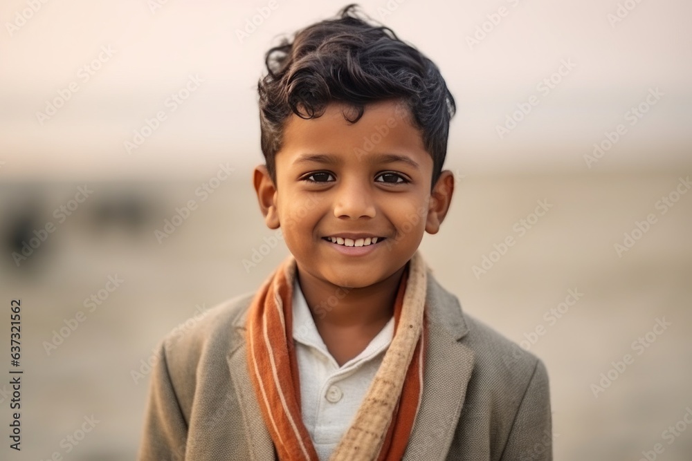 Portrait of a cute indian little boy smiling on the beach Portrait of a cute indian little boy smiling on the beach