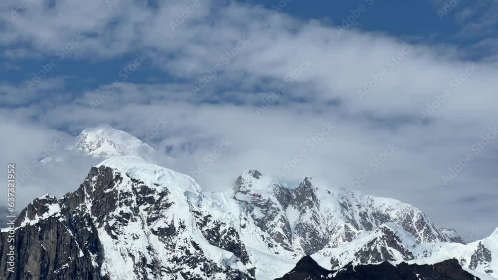 Float plane in Denali Mountains