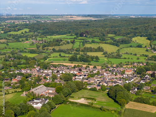 Aerial photo of the town named Epen in Limburg, the Netherlands