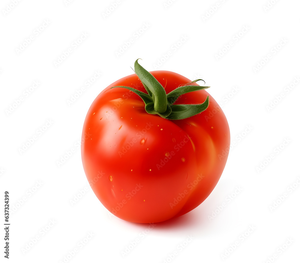 Fresh Tomato, side view, With clipping path, Isolated On White Background Fresh Tomato, side view, With clipping path, Isolated On White Background