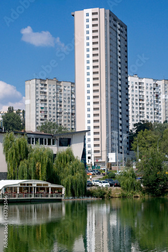 Modern high-rise residential building