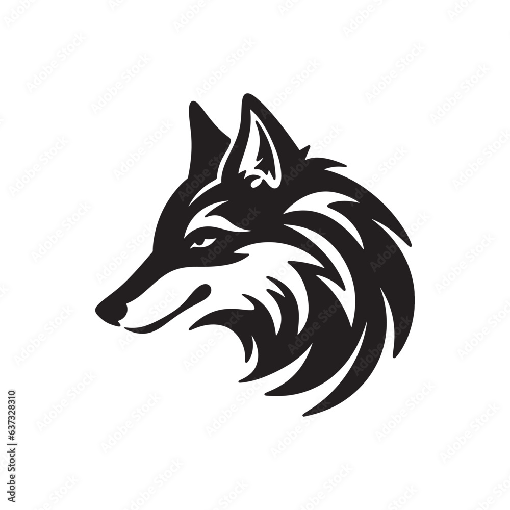 Wolf logo vector isolated on white background Wolf logo vector isolated on white background