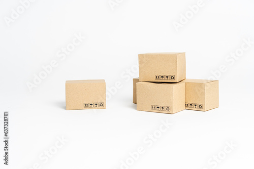 parcel box on white background