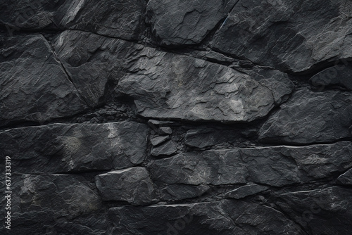 Black or dark gray rough grainy stone texture background