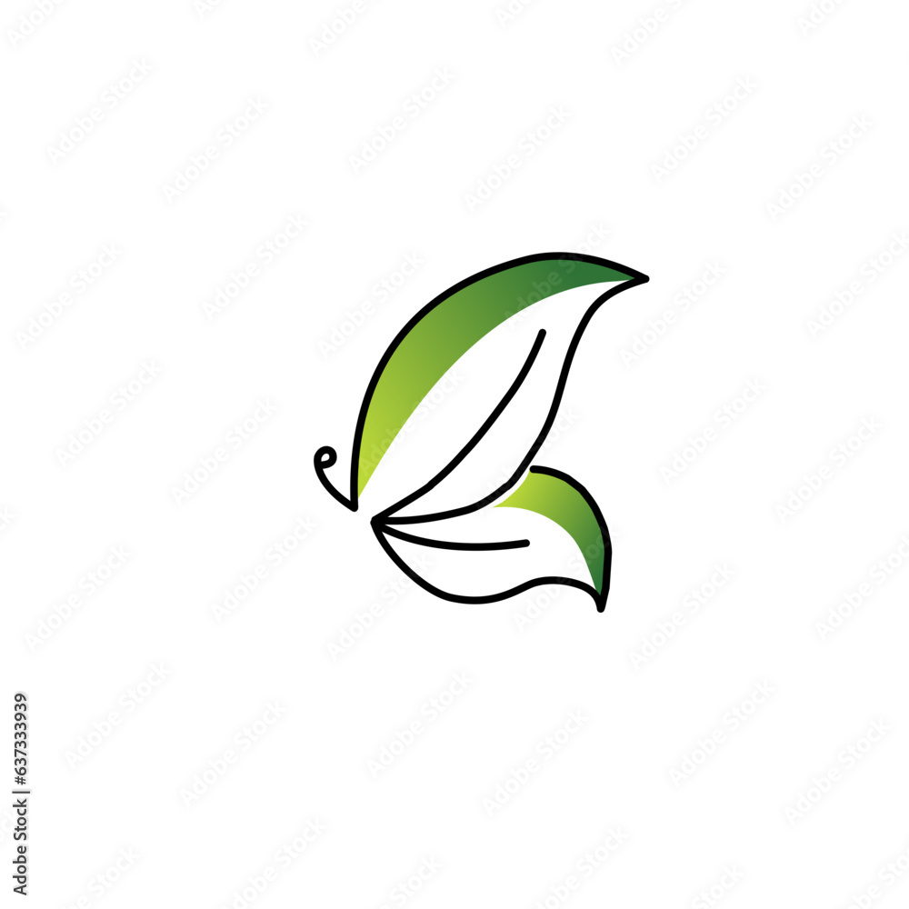 Beauty Butterfly with Leaves Logo Template icon design. Unusual Butterfly logo vector. Beauty Butterfly with Leaves Logo Template icon design. Unusual Butterfly logo vector.
