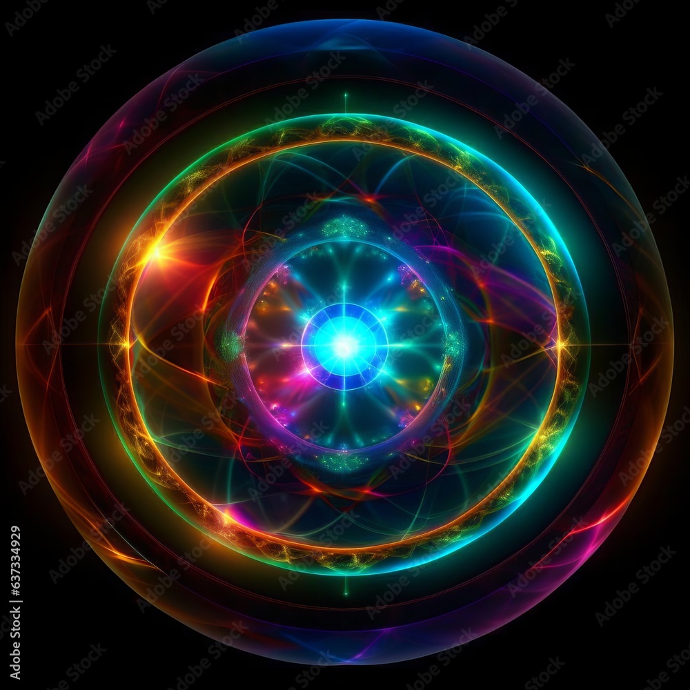 Fototapeta premium Abstraction, gravitational lens in space.