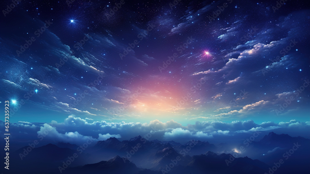 blue sky with clouds.Generative Ai blue sky with clouds.Generative Ai