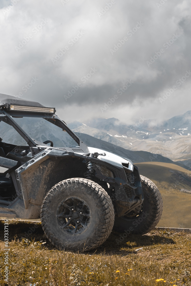 offroad utv side by side buggy in a mountains offroad utv side by side buggy in a mountains