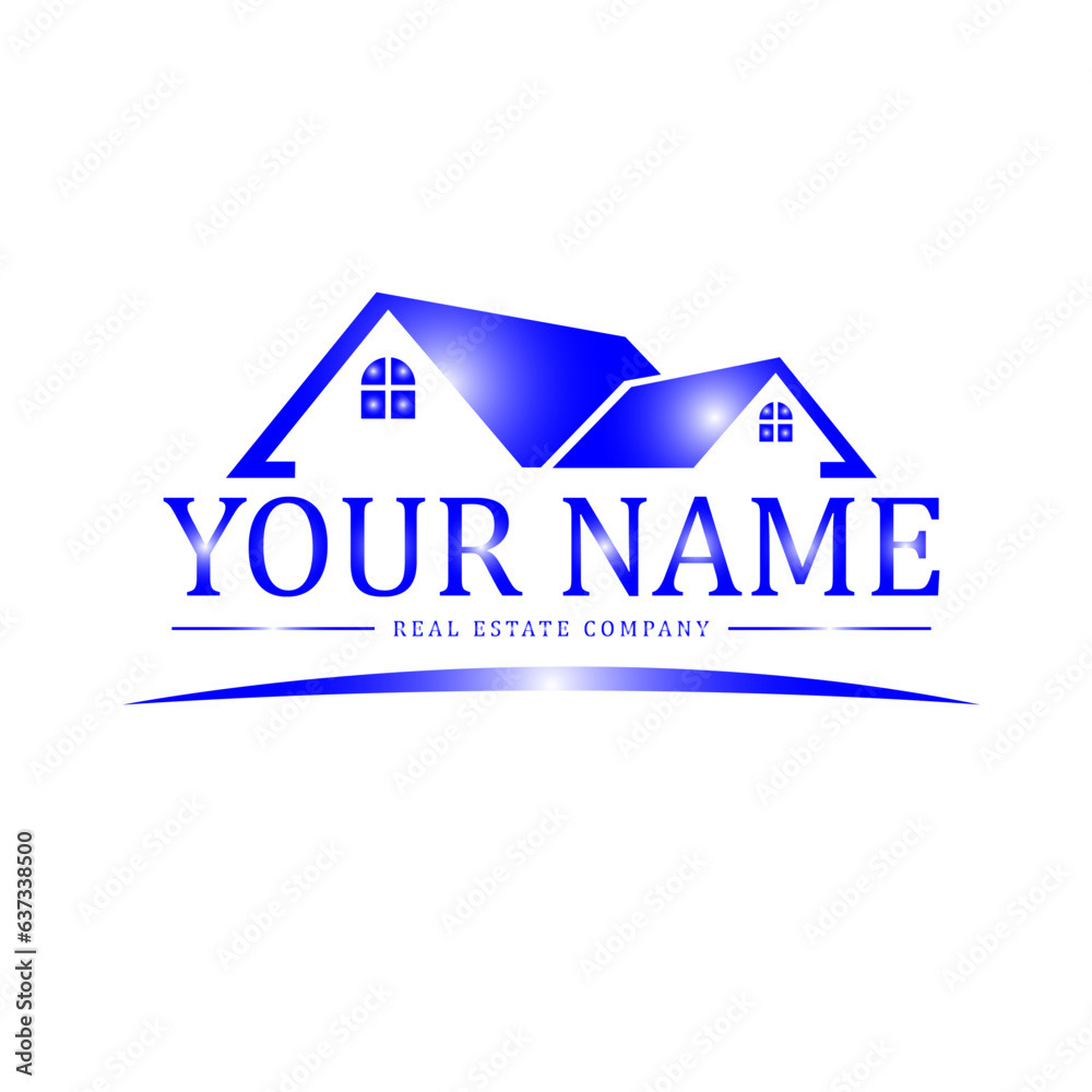 Real Estate Logo, Creative Roof House Logo, Abstract Buildings Logo