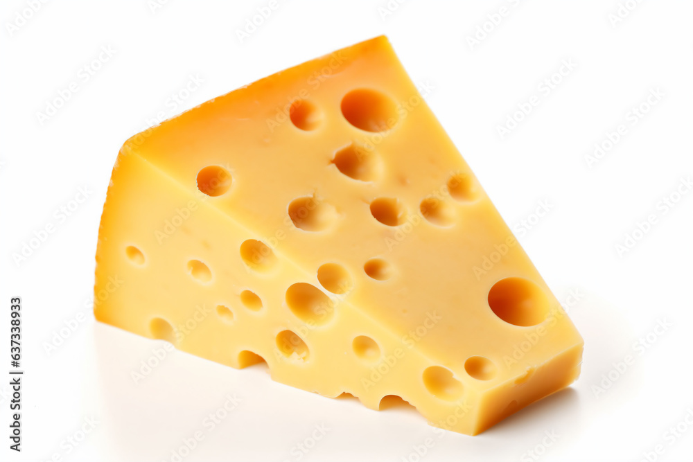 a piece of cheese with holes on it a piece of cheese with holes on it