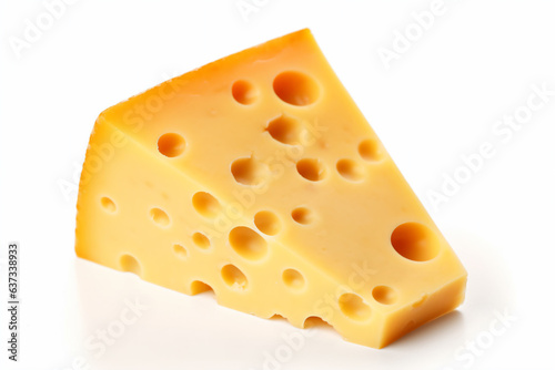 a piece of cheese with holes on it