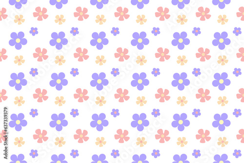 a pastel tiny flower vector on seamless pattern background