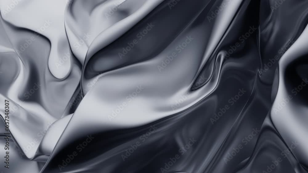 Abstract 3d design, reflected metal background, 4k seamless looped video