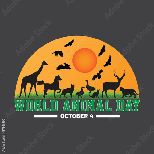 World Animal Day Vector Design