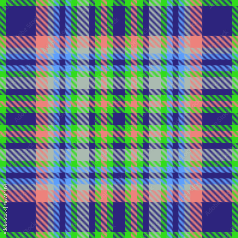 Textile plaid tartan of fabric background pattern with a texture seamless vector check.