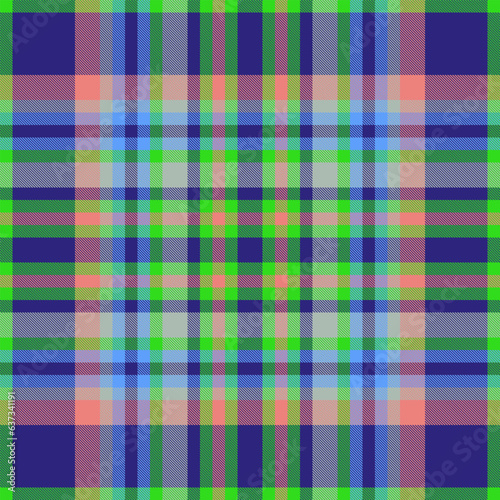 Textile plaid tartan of fabric background pattern with a texture seamless vector check.