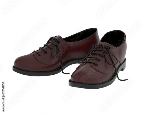 Shoes isolated on transparent background. 3d rendering - illustration