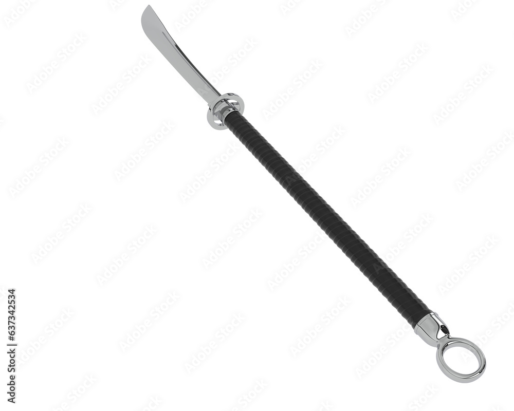 Fototapeta premium Medieval weapon isolated on transparent background. 3d rendering - illustration