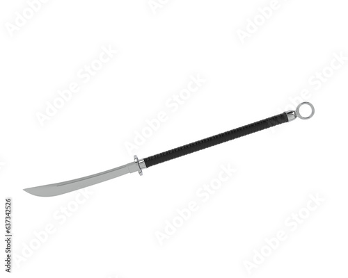 Medieval weapon isolated on transparent background. 3d rendering - illustration