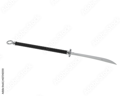 Medieval weapon isolated on transparent background. 3d rendering - illustration