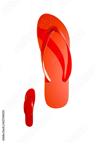 flip flops isolated on transparent background