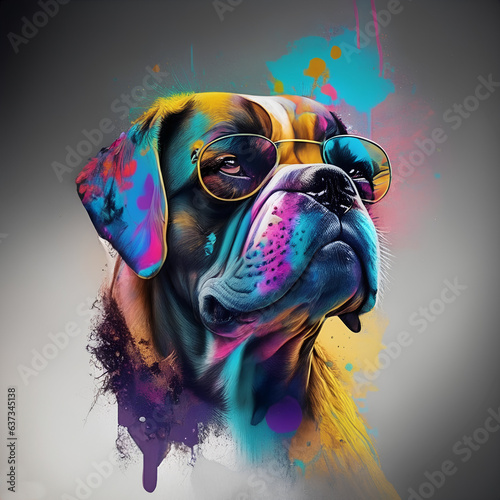 Dog poster - Living room poster - Indoor decoration - Urban art 