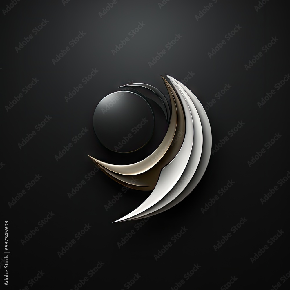 Minimalistic black and white Backdrop Abstract elegant art design
