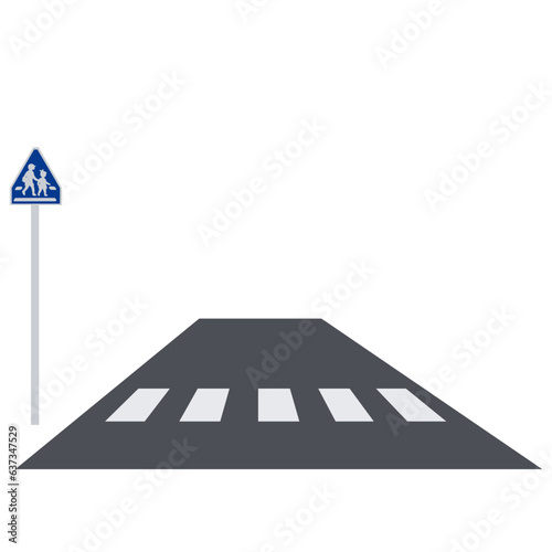 横断歩道のイラスト素材　ベクター