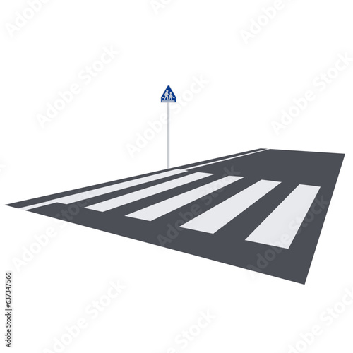 横断歩道のイラスト素材　ベクター