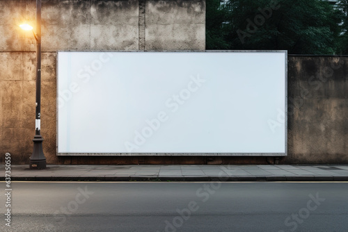 Blank urban street billboard mock up for advertising marketing