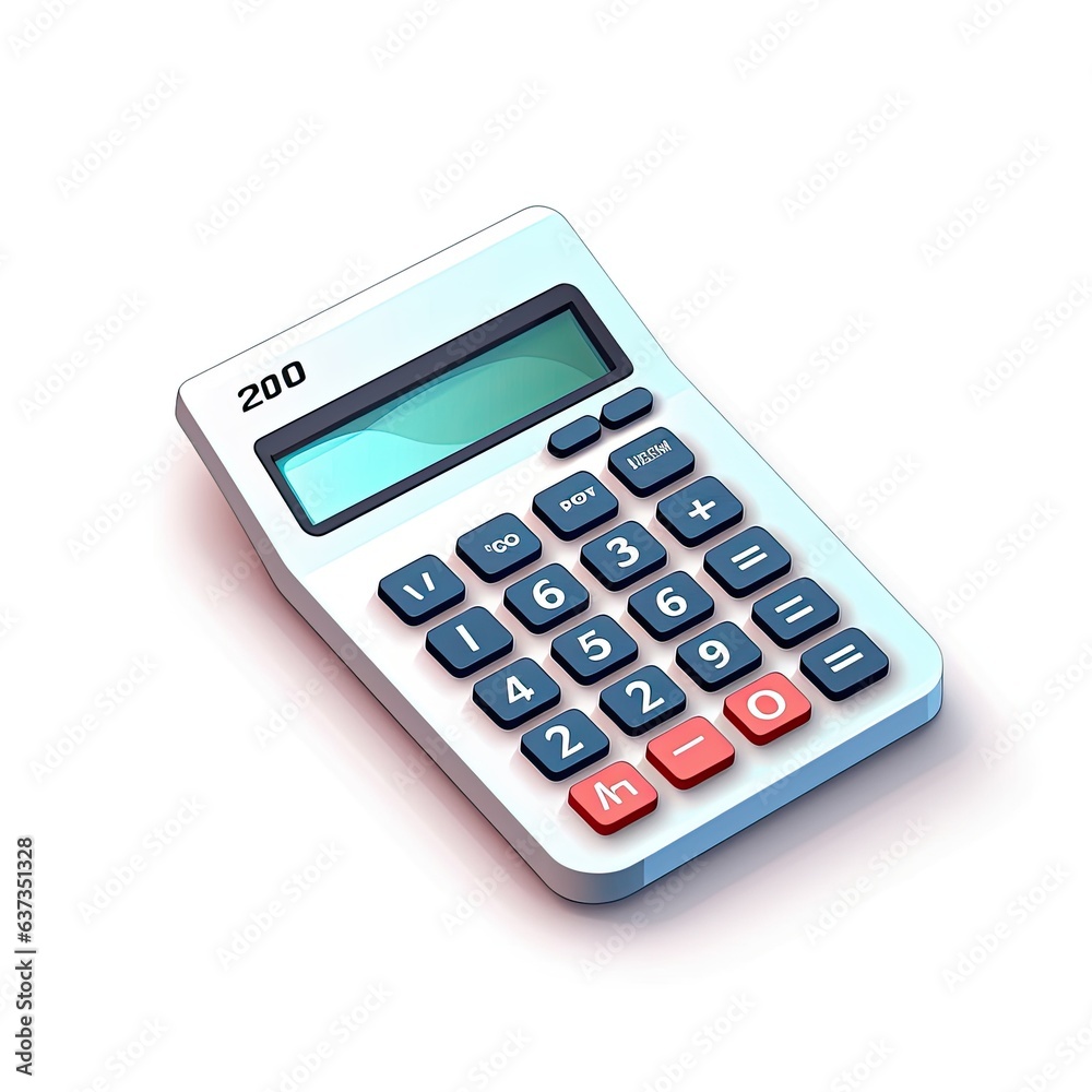 Calculator 3d illustration - Generative AI. Calculator 3d illustration - Generative AI.