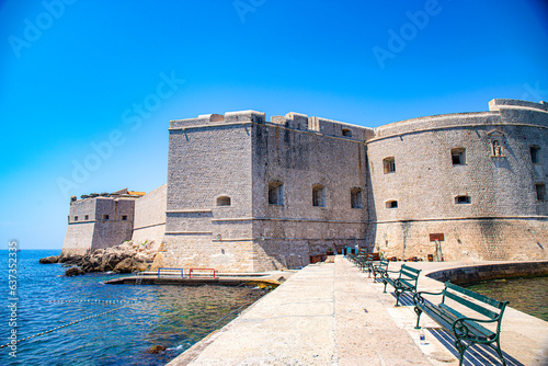 Fototapeta Naklejka Na Ścianę i Meble -  Dubrovnik in adriatic mediterranean sea  in south croatia