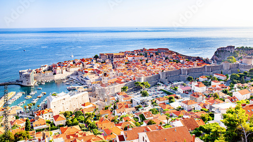 Fototapeta Naklejka Na Ścianę i Meble -  Dubrovnik in adriatic mediterranean sea  in south croatia