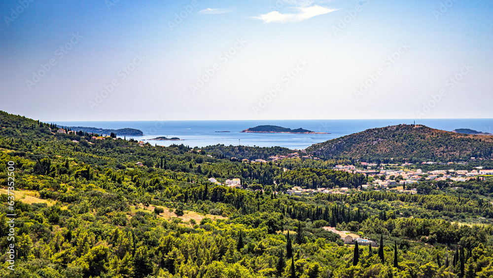 Dubrovnik in adriatic mediterranean sea  in south croatia