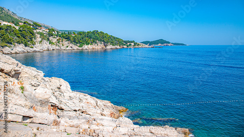 Fototapeta Naklejka Na Ścianę i Meble -  Dubrovnik in adriatic mediterranean sea  in south croatia
