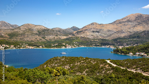 Dubrovnik in adriatic mediterranean sea in south croatia