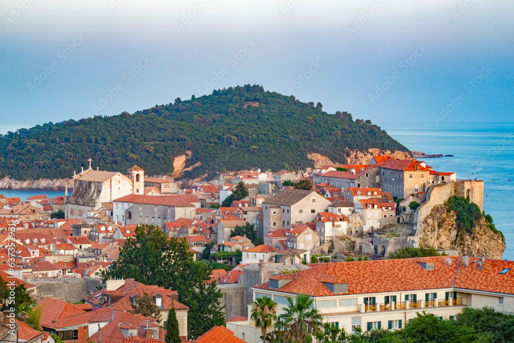 Dubrovnik in adriatic mediterranean sea  in south croatia