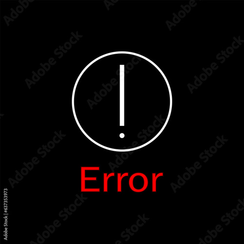 error icon sign. simple warning.