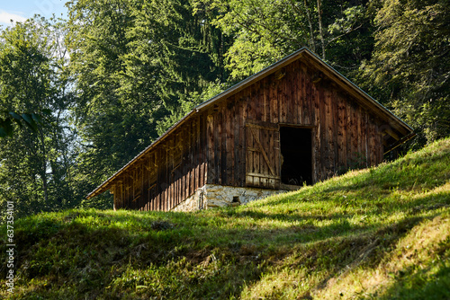 Alte Scheune aus Holz in den Bergen © Olgierd Kajak