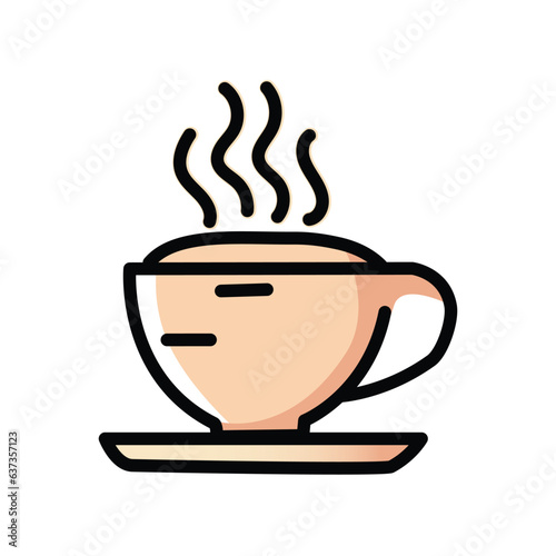 Coffee cup logo images design on white background. Vector illustration EPS 10.