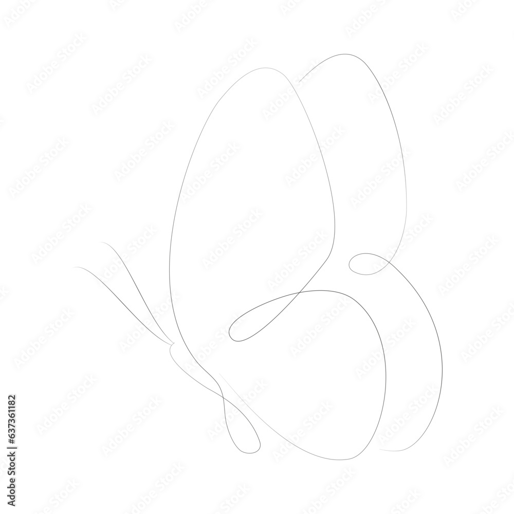 Butterfly hand draw icon illustration Butterfly hand draw icon illustration