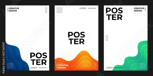 gradient fluid vector poster design