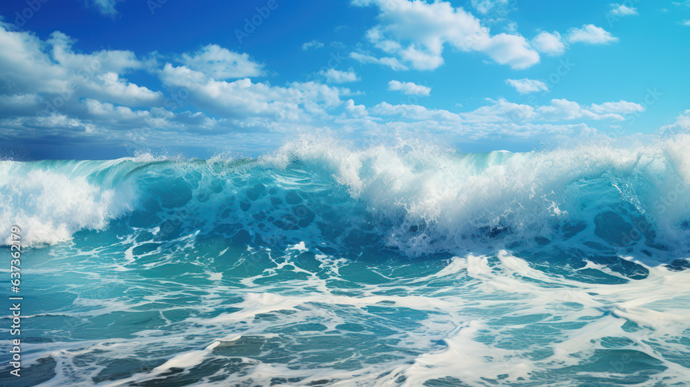 Serene Ocean Waves Background