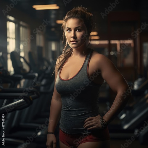 Young woman exercising in the gym