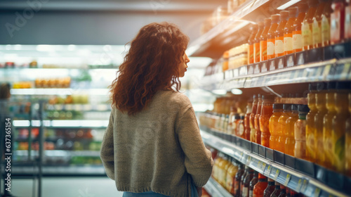 Stocking Up on Essentials: Supermarket Scene photo