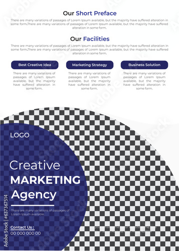 Modern Corporate Business Flyer Template Vector Design With Editable Layout