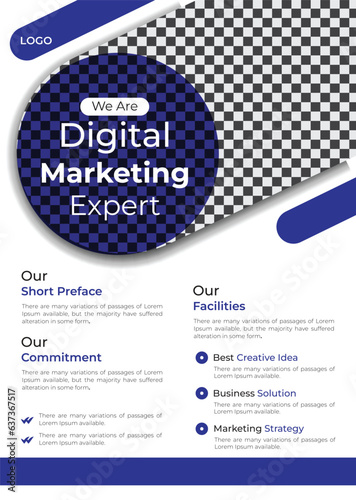 Modern Corporate Business Flyer Template Vector Design With Editable Layout